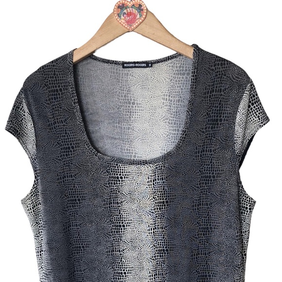 Rogers & Rogers reptile snake print Pullover Maxi 16 US 12 L - Picture 6 of 10